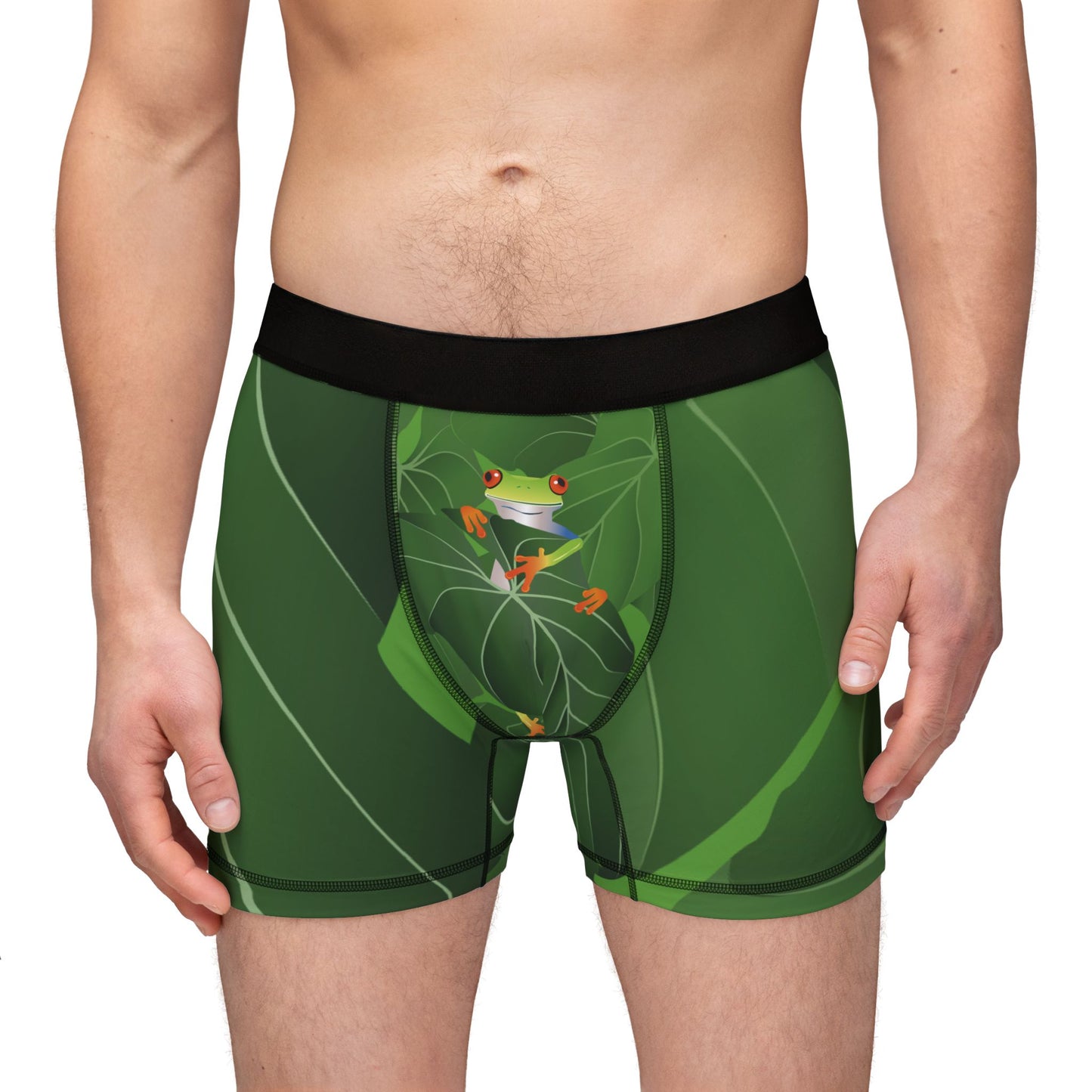 Frog Leaf Hug Boxers | Cute & Chill Men’s Underwear With Fun Vibes