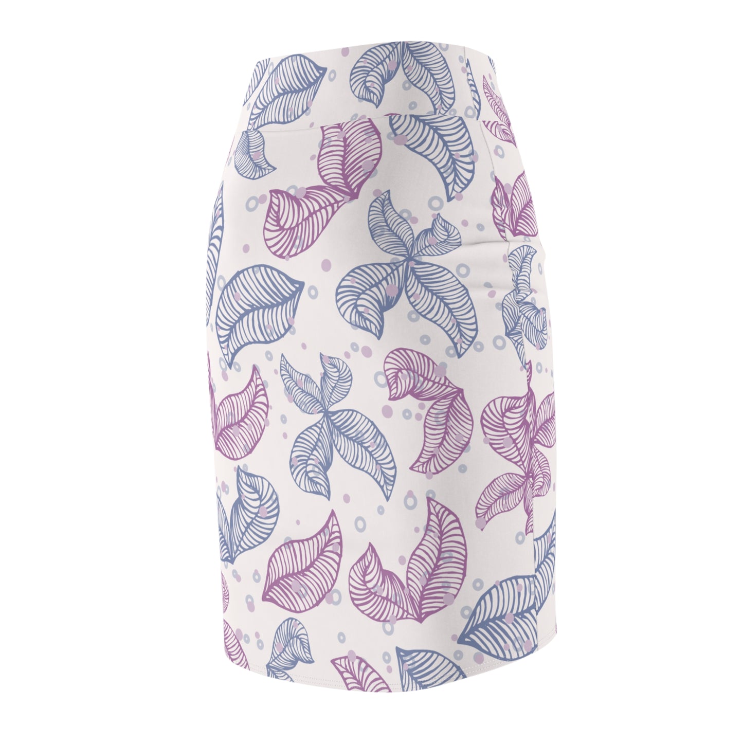 Flowing Leaf Lines | Women’s Artistic Leaf Pencil Skirt