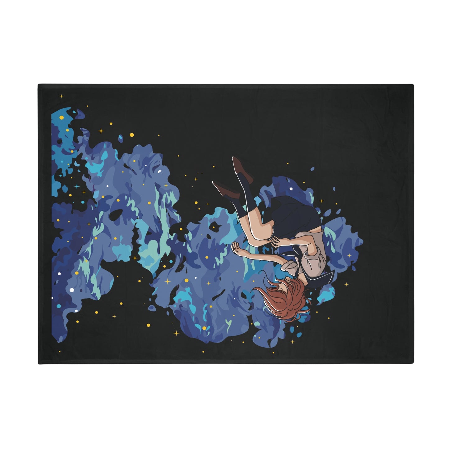 Art Plush Fleece Blanket | The Girl and the Waterfall Moment