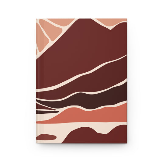 Solrise Journal | Minimalist Hardcover Notebook with Abstract Sun & Mountain Design