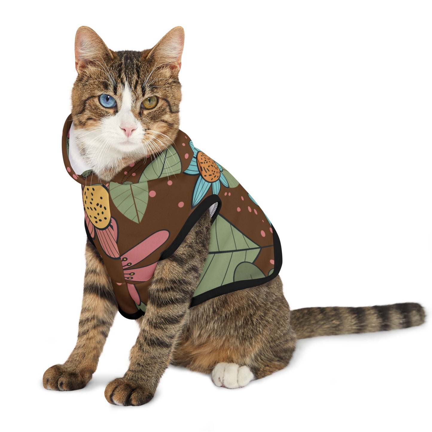 “Seamless Floral Elegance” Pet Hoodie | Classic Charm, Modern Fit