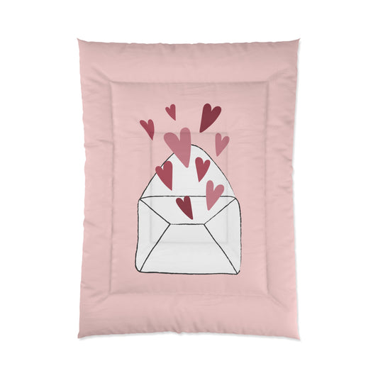 Love Letter Dreams | Heart Envelope Comforter for a Cozy & Playful Bedroom