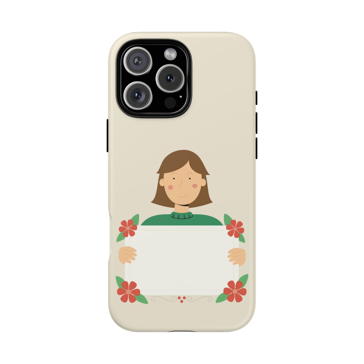 “Message in Style” Tough Phone Case | Girl with Sign