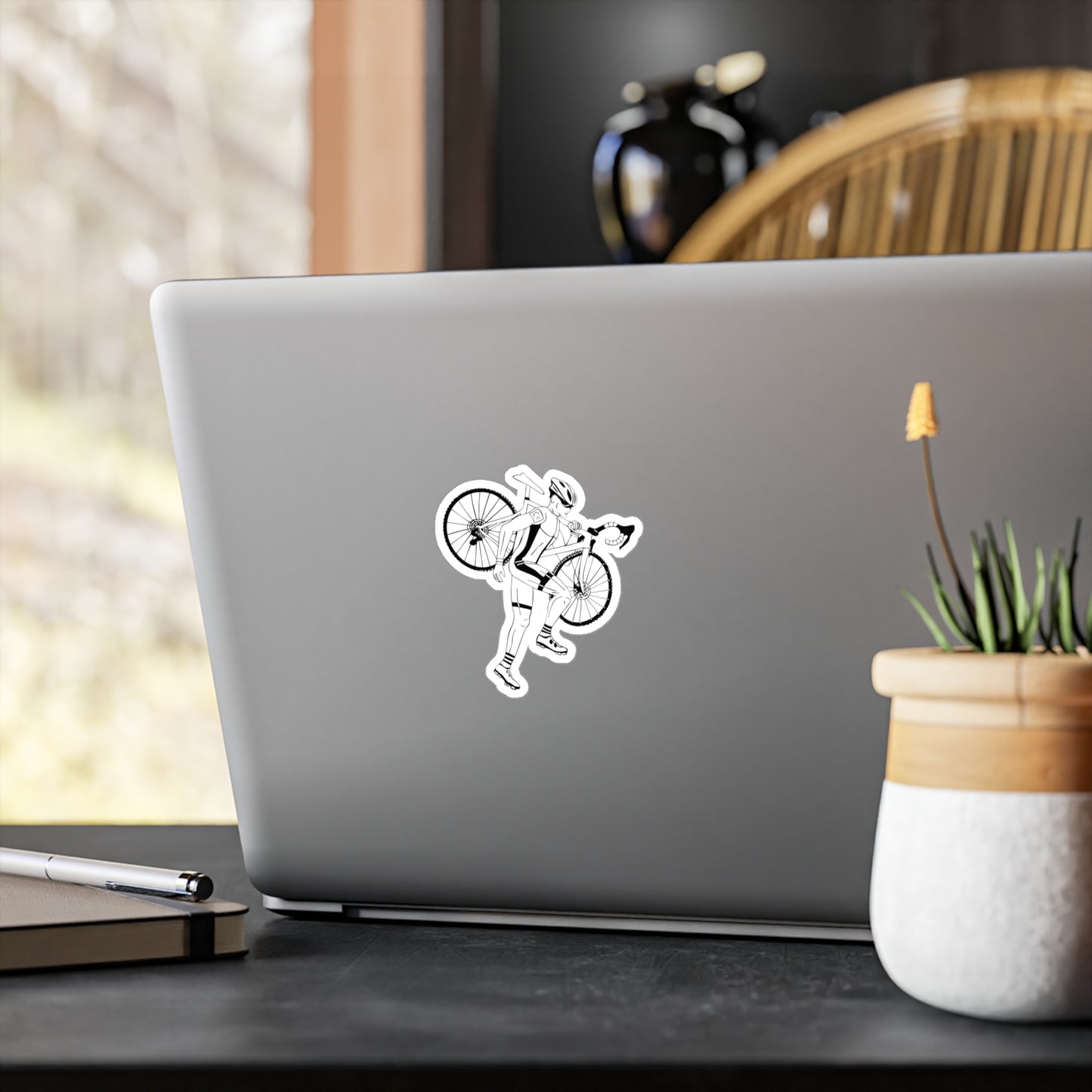 Cyclist Vinyl Sticker | A Ride to Freedom