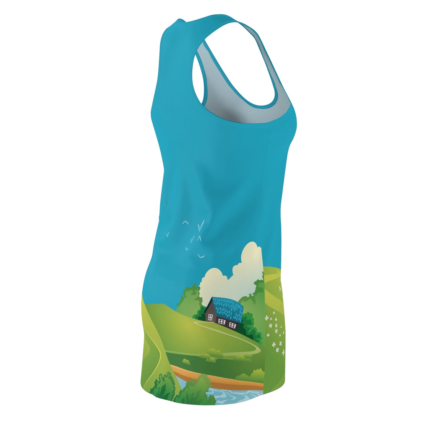Racerback Dress | Tranquil Green Scenery by the Lake | Fun & Inspiring Fashion