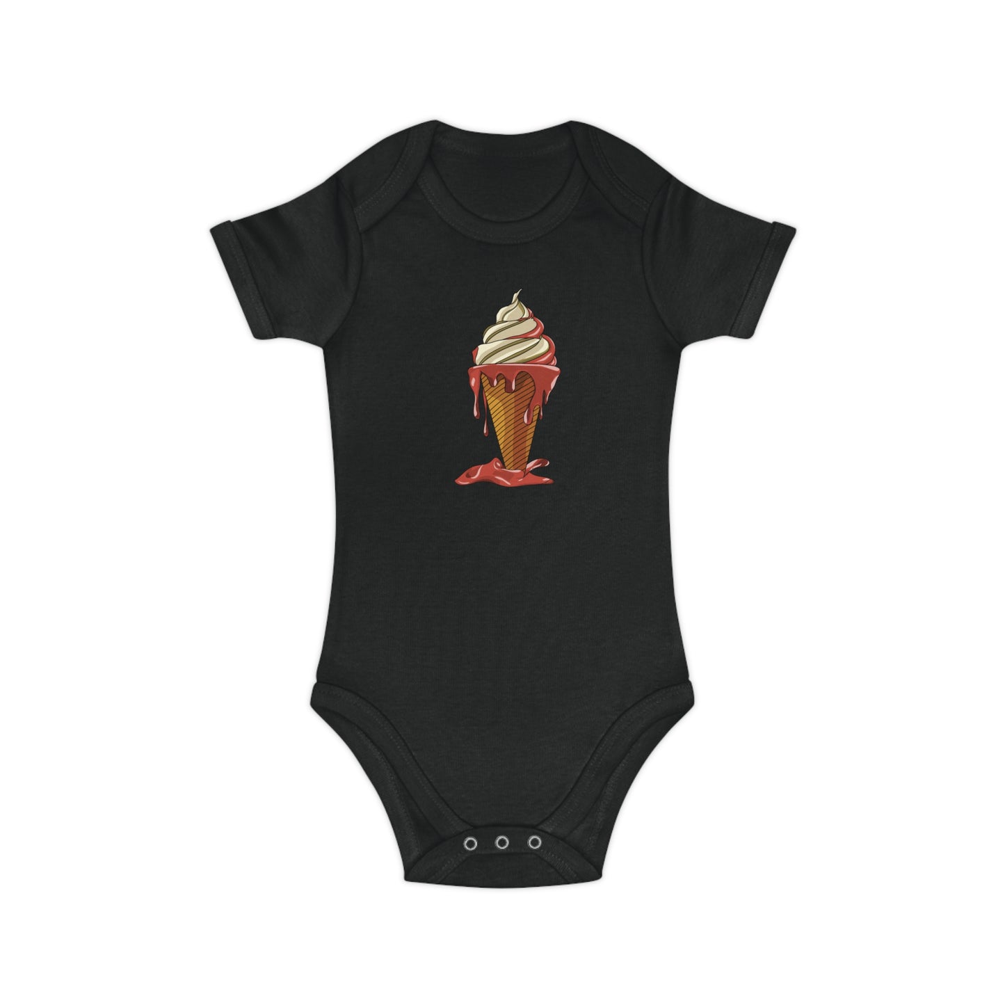 Combed Cotton Baby Bodysuit | Melting Sweet Ice Cream