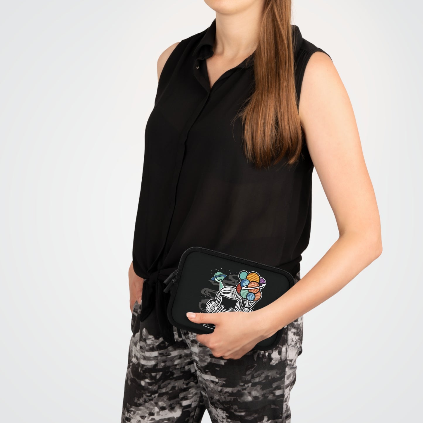 Alien Robot Vibes | Cartoon Alien Robot Laptop Sleeve