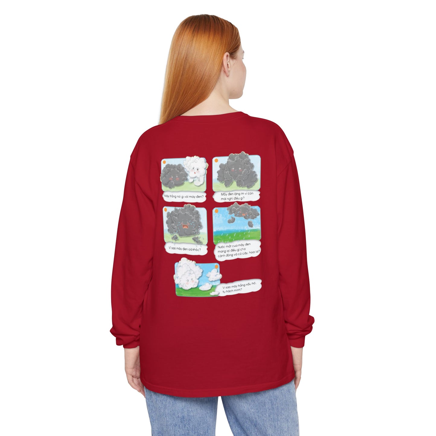 Premium Unisex Garment-Dyed Long Sleeve Tee | A Story of Kind Neighbors