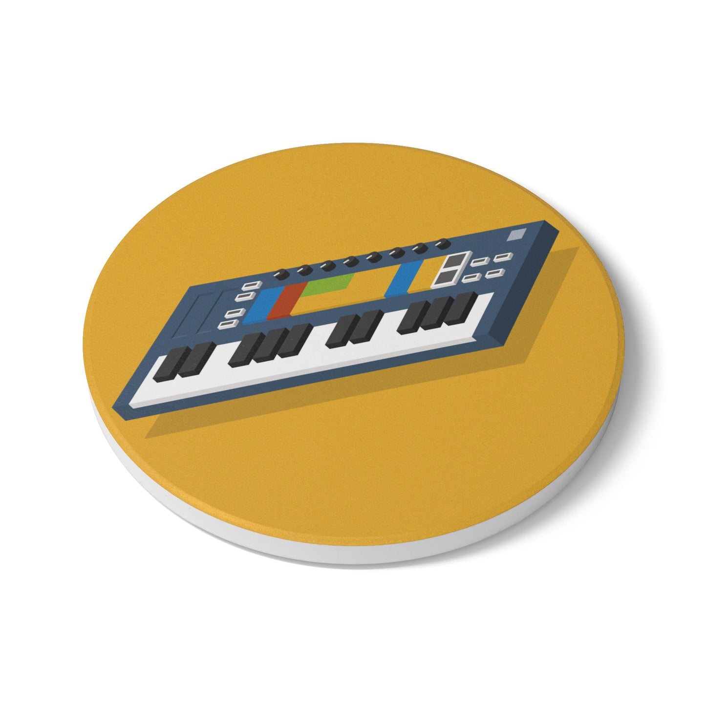 “Mix Your Mood” Ceramic Coaster | DJ-Inspired Table Style
