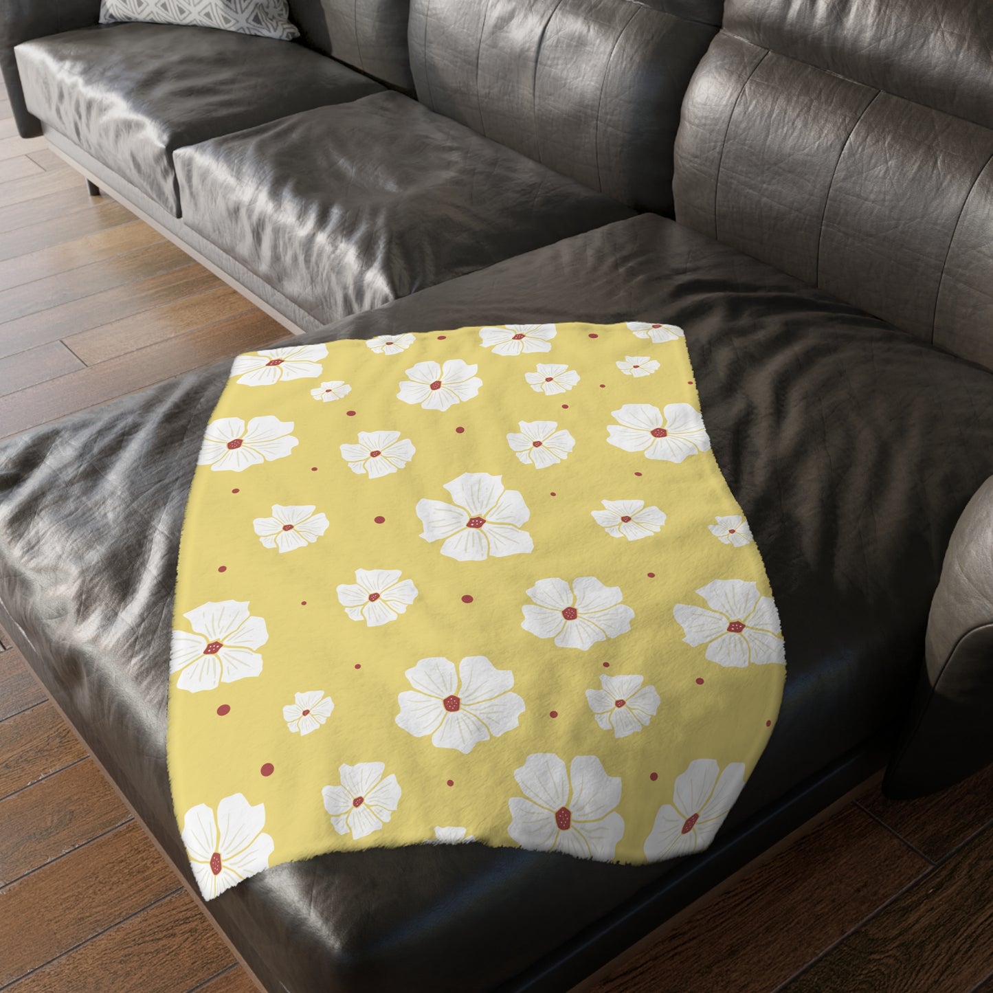 Luxury Bloom Velveteen Blanket | Double-Sided Floral Elegance
