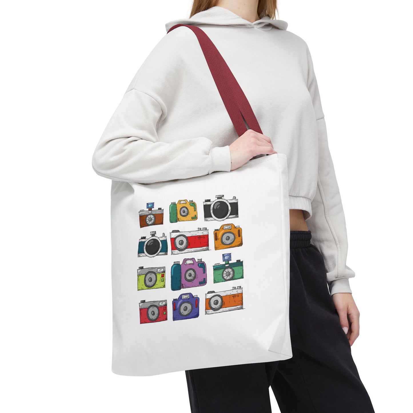 Retro Camera Vibes | Vintage Camera Tote Bag for Art Lovers