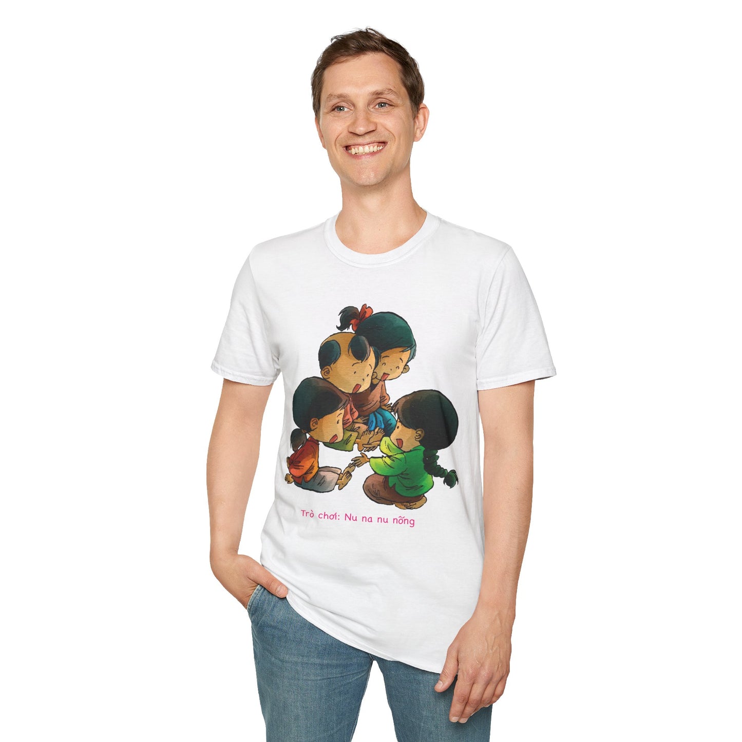 Unisex Softstyle Tee | "Na Nu Na Nong" | Vietnamese Childhood Game Shirt