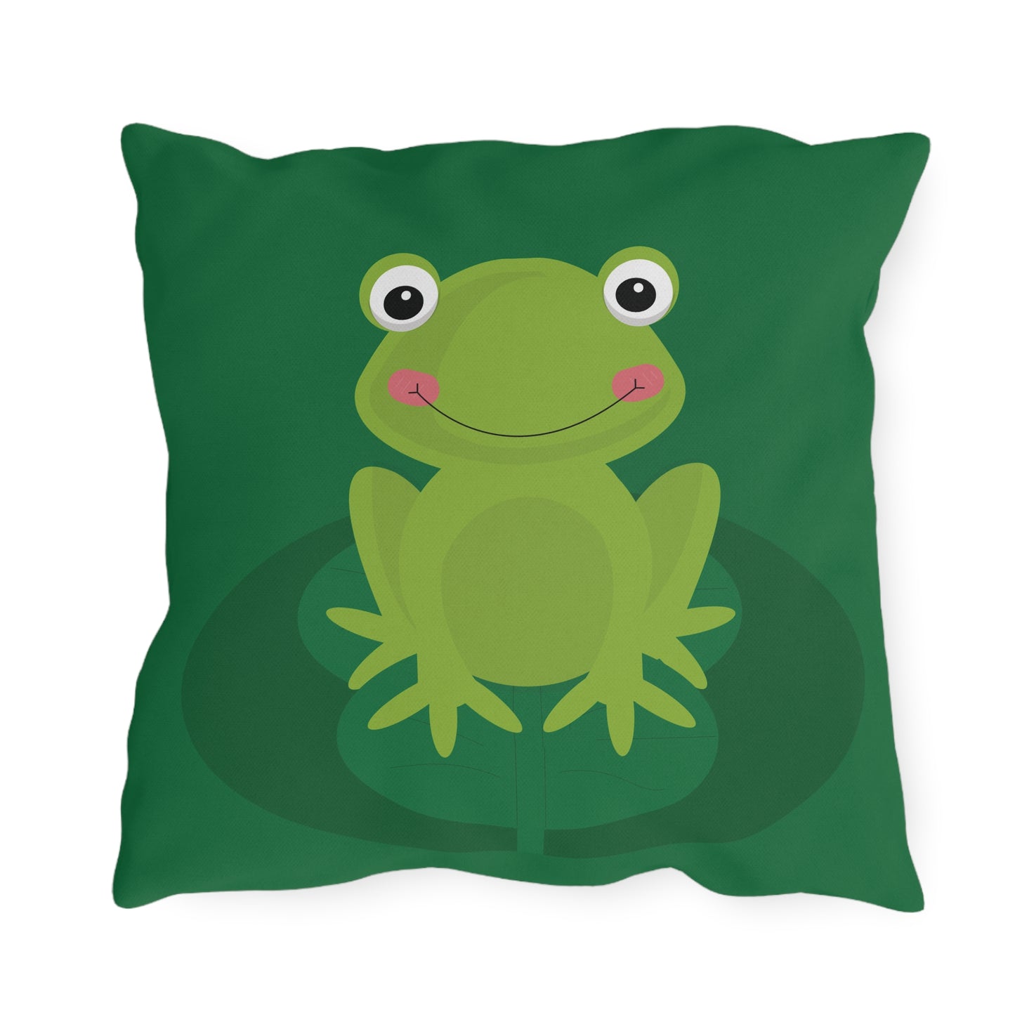 Green Frog Outdoor Pillow | Playful, Cute & Full of Personality