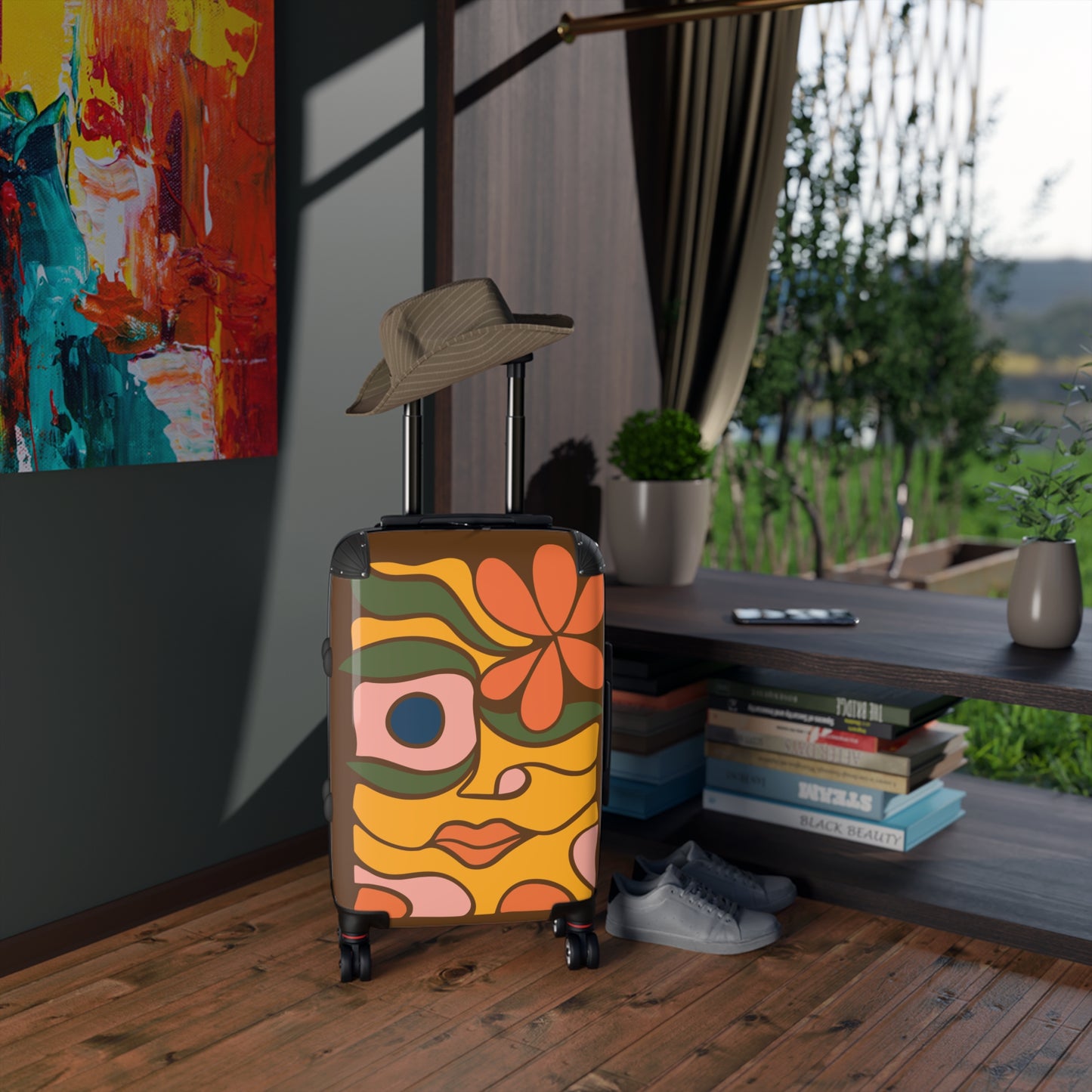Premium Abstract Art Suitcase | Travel in Style
