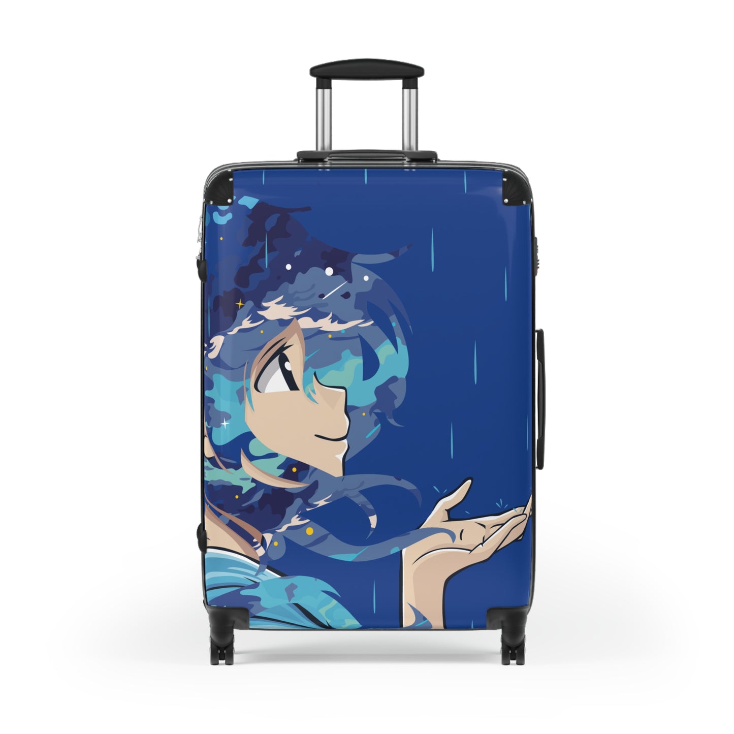 Premium Minimalist Suitcase | Girl in the Rain
