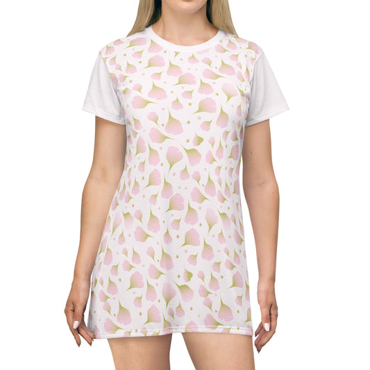Women’s T-Shirt Dress | Rose Petals | Elegant – Feminine – Stylish