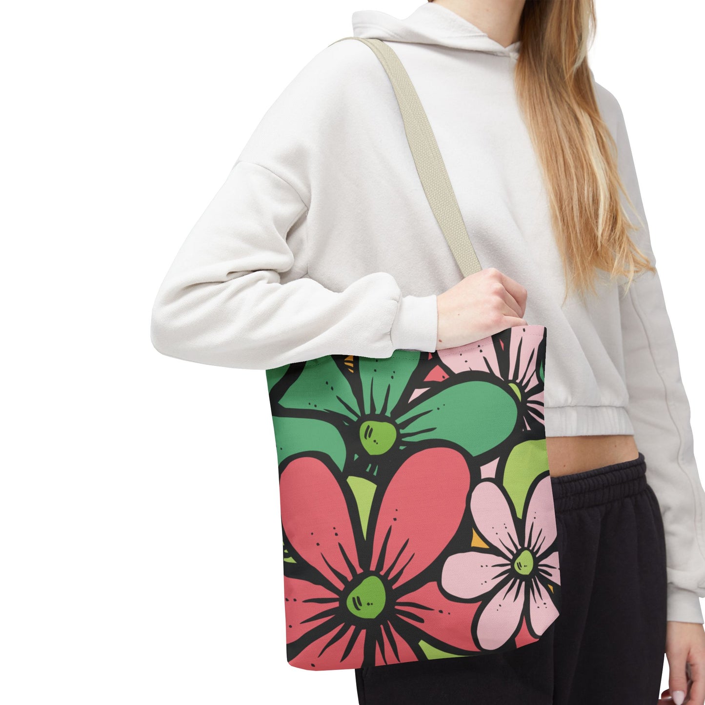 Colorful Floral Tote Bag | Bright, Playful & Stylish | Perfect for Everyday & Travel