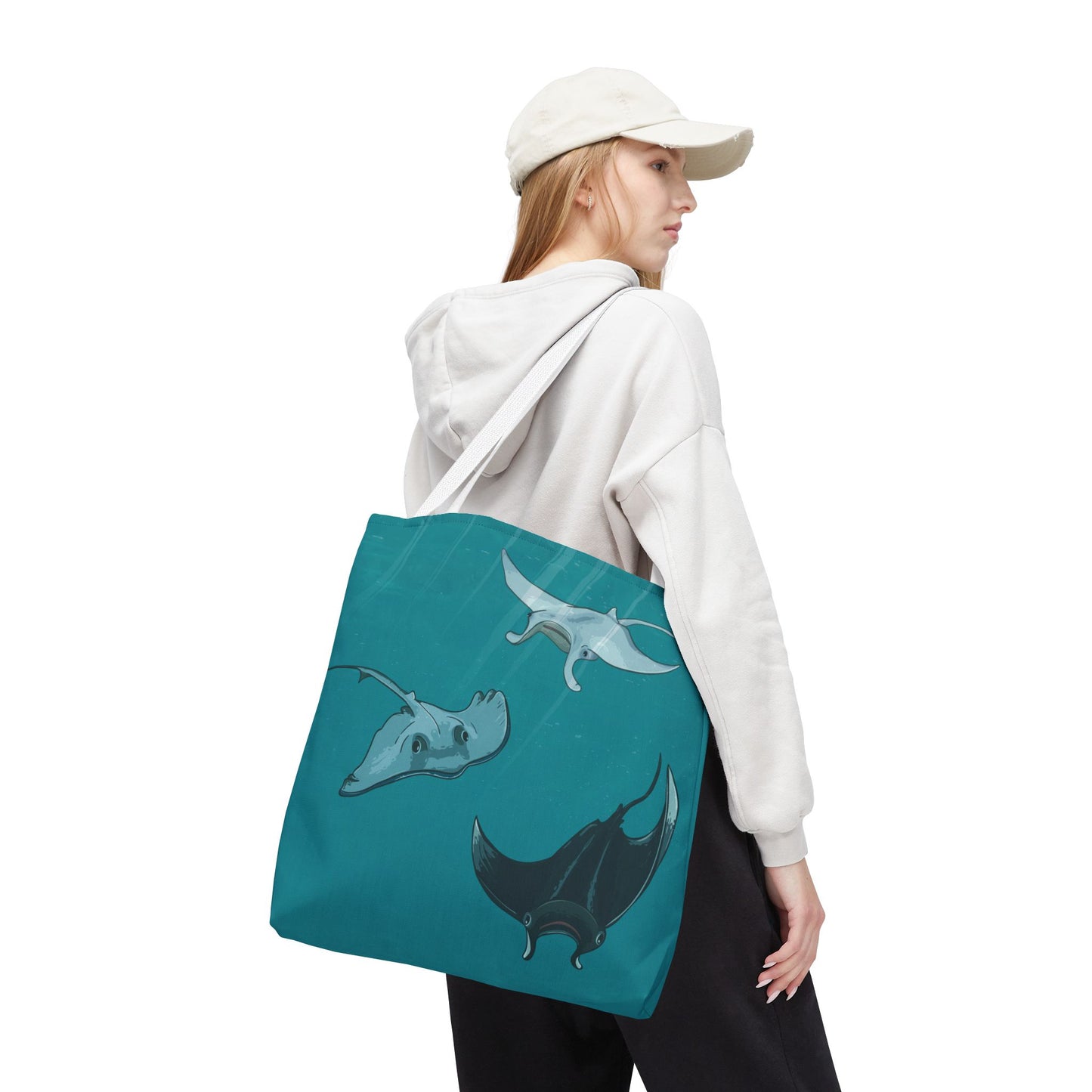 Ocean Stingray | Artistic Tote Bag Inspired by the Freedom of the Deep Blue Sea