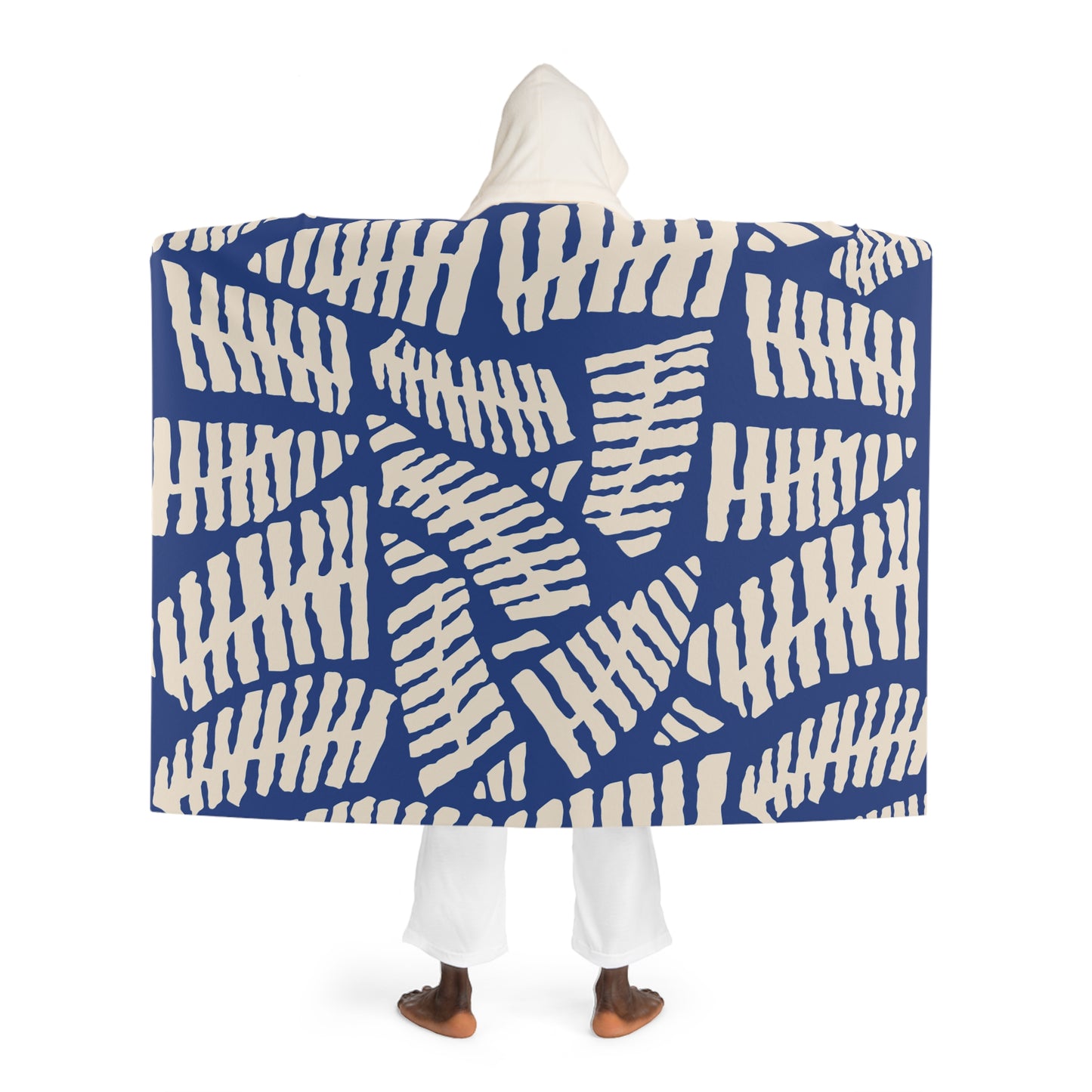 "Abstract Stillness" Hooded Sherpa Blanket | Cozy Elegance in Artistic Form