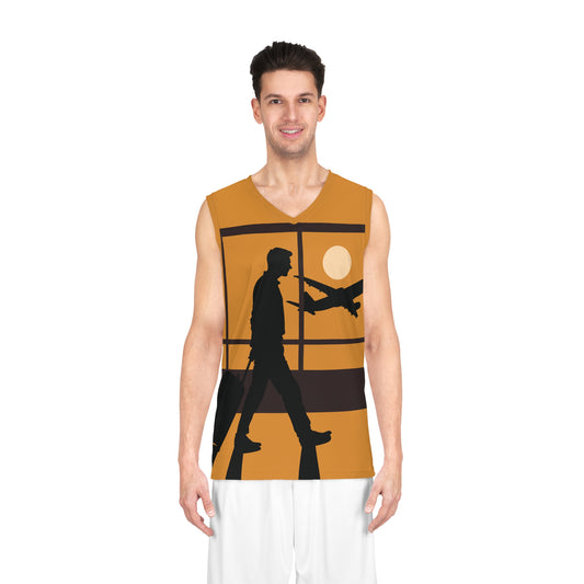 Airport Traveler Basketball Jersey | Jetsetter Vibes | Bold All-Over Travel Print