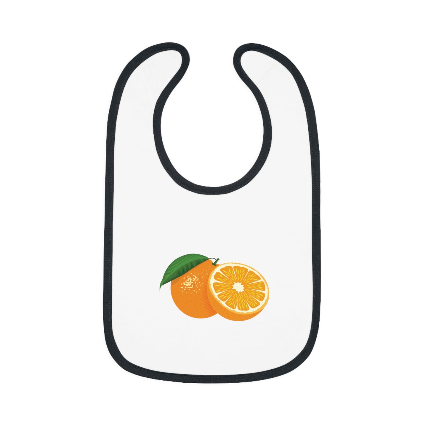 “Half Orange” Baby Bib | Freshness in Every Bite