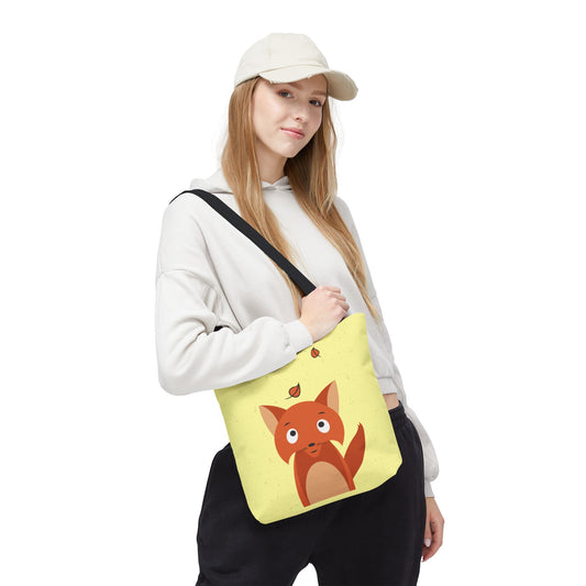 Clever Fox Spirit | Playful Fox Illustration Tote Bag with Unique Style