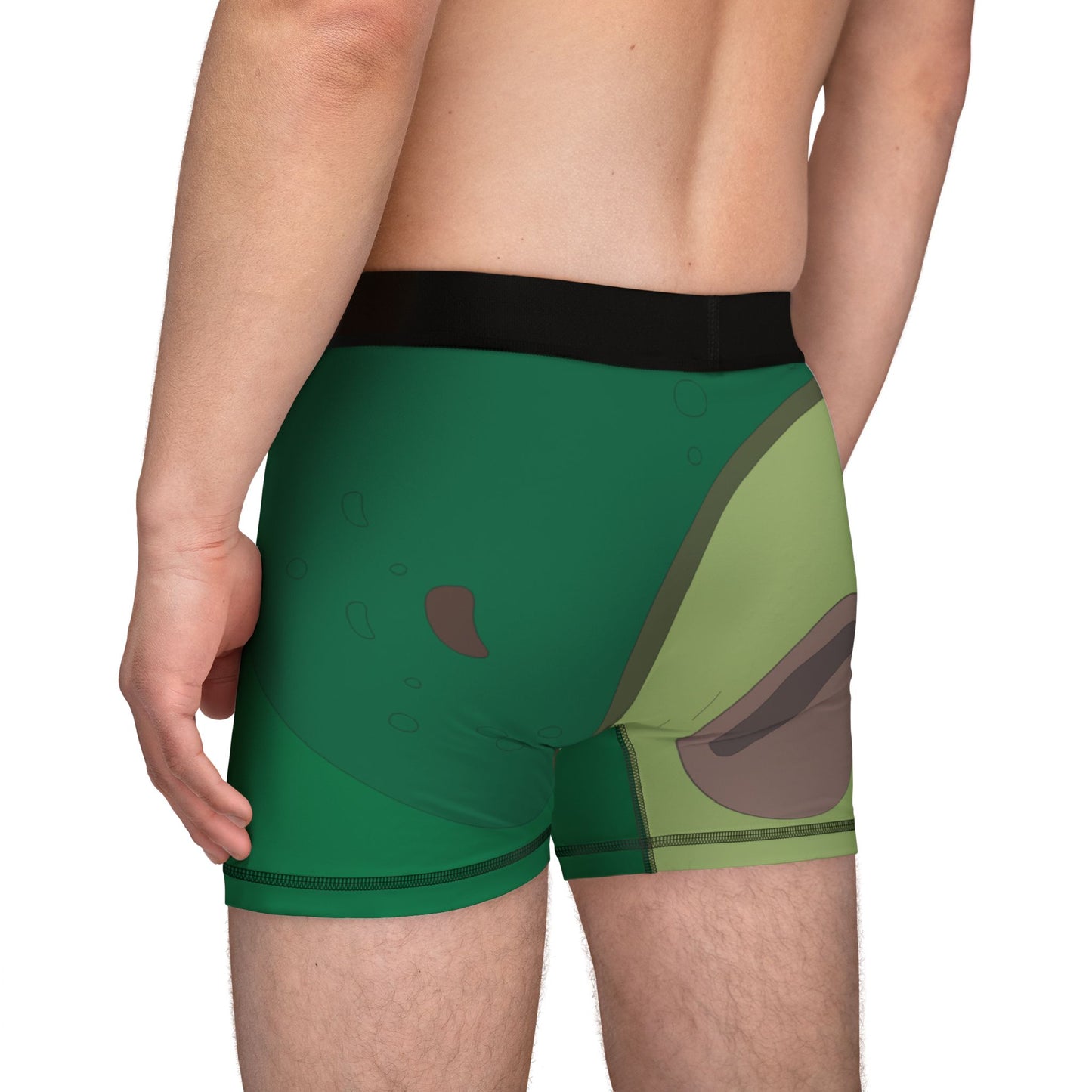 Avocado Slice Vibes | Fun & Playful Men’s Boxer Shorts with Avocado Slice Print