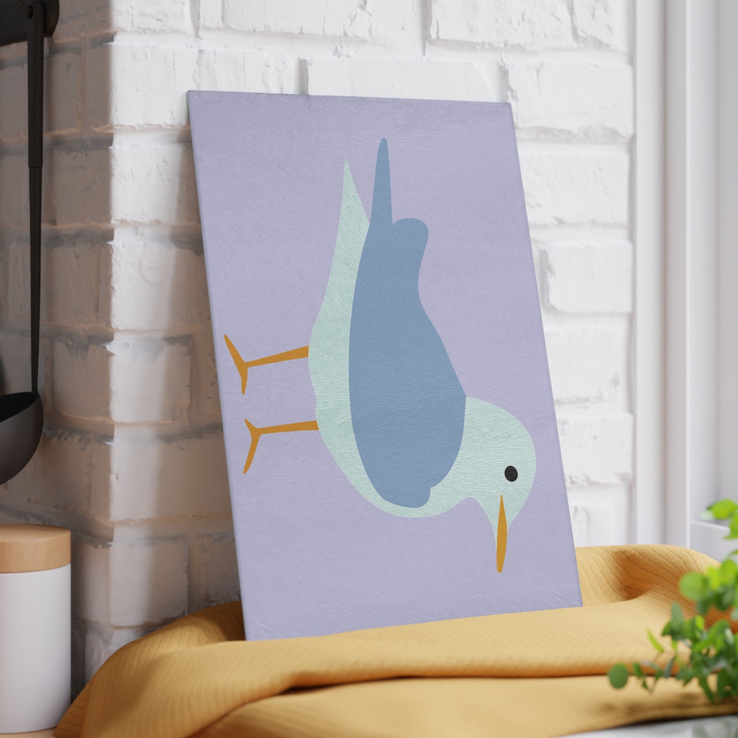Glass Cutting Board | Moorhen Bird | Elegant & Hygienic