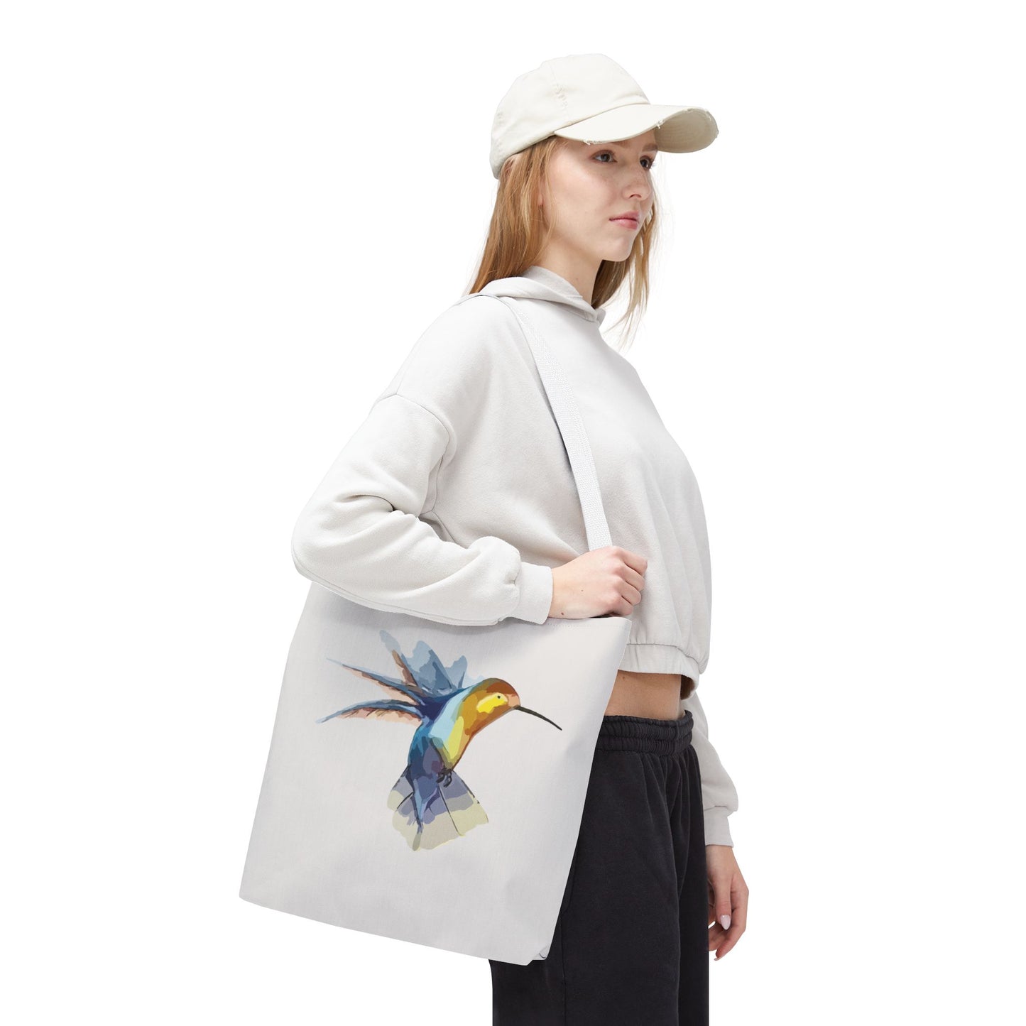 Hummingbird Art Flight | Artistic Hummingbird Tote Bag