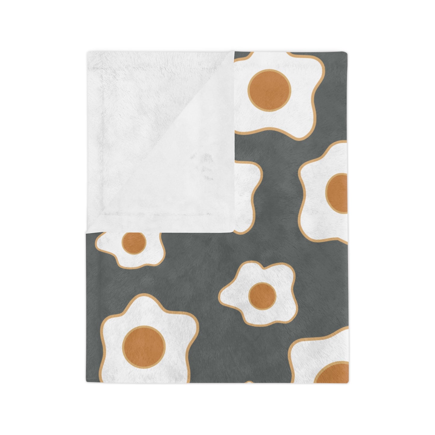 “Sunny Egg Blossom” Velveteen Blanket | Cute & Cozy Delight