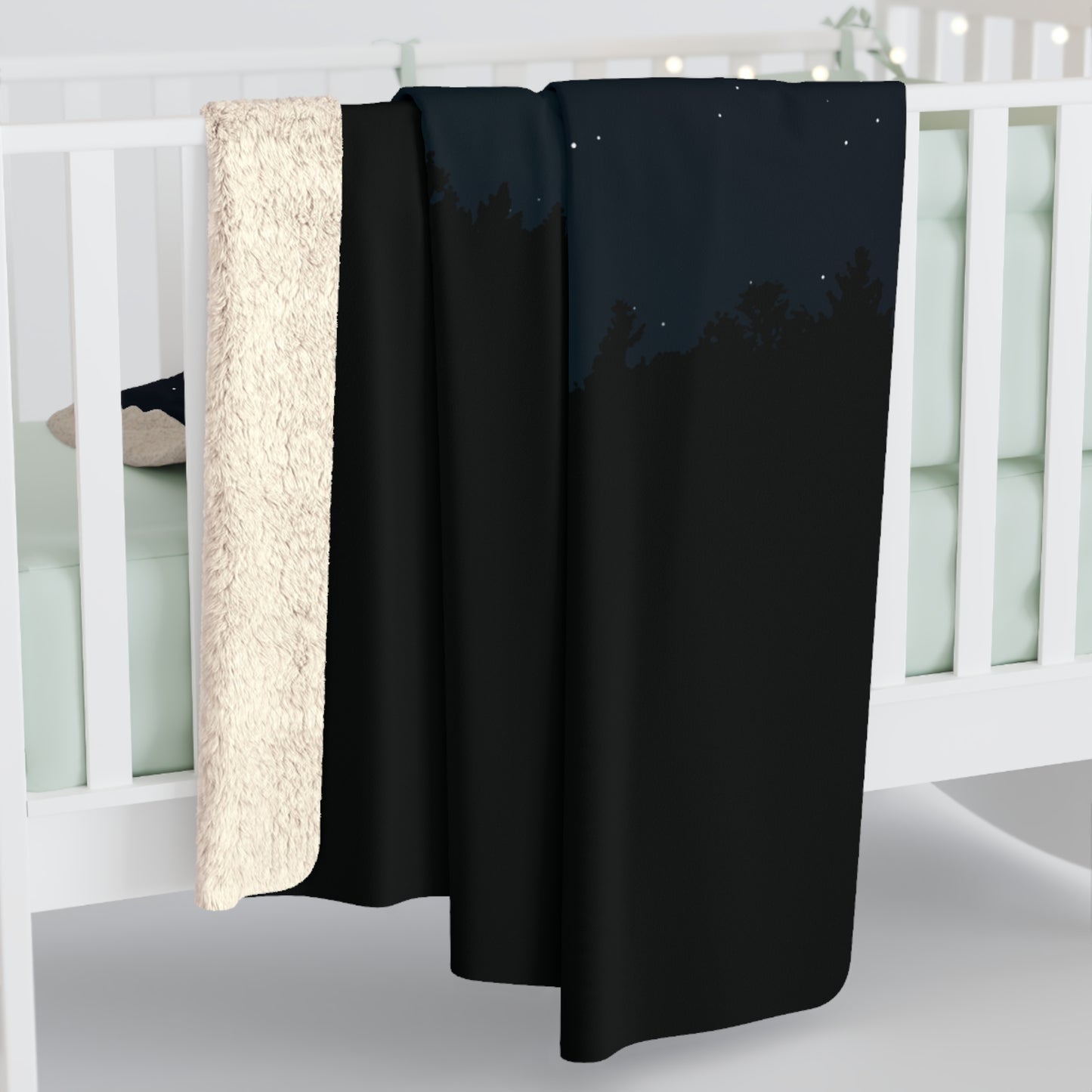 Luxury Sherpa Fleece Blanket | Shooting Stars & Midnight Dreams