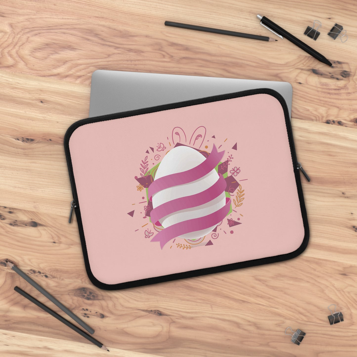 Easter Ribbon Egg Laptop Sleeve | Fun & Festive Holiday-Inspired Protective Case