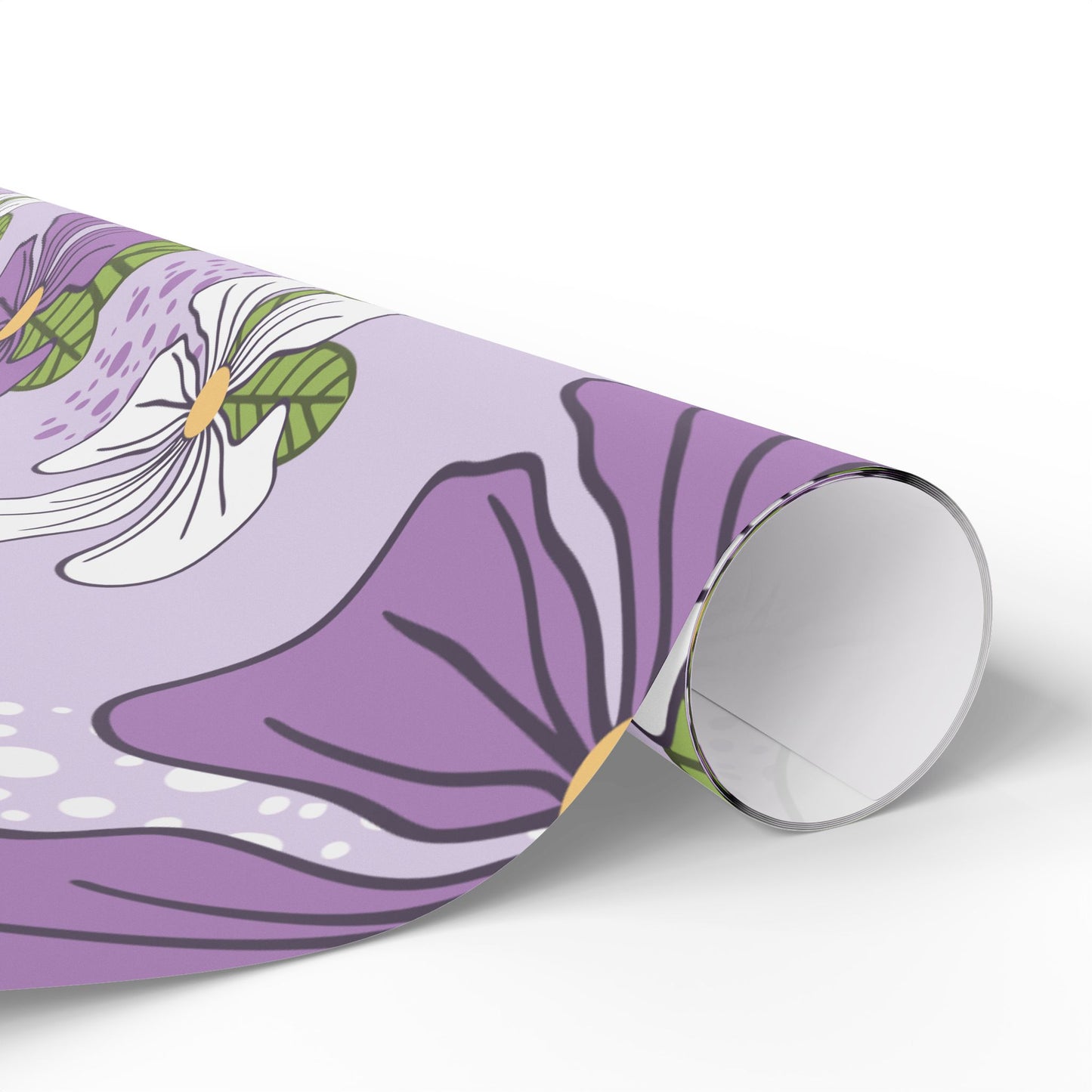 Purple Blossom Elegance | Premium Floral Wrapping Paper