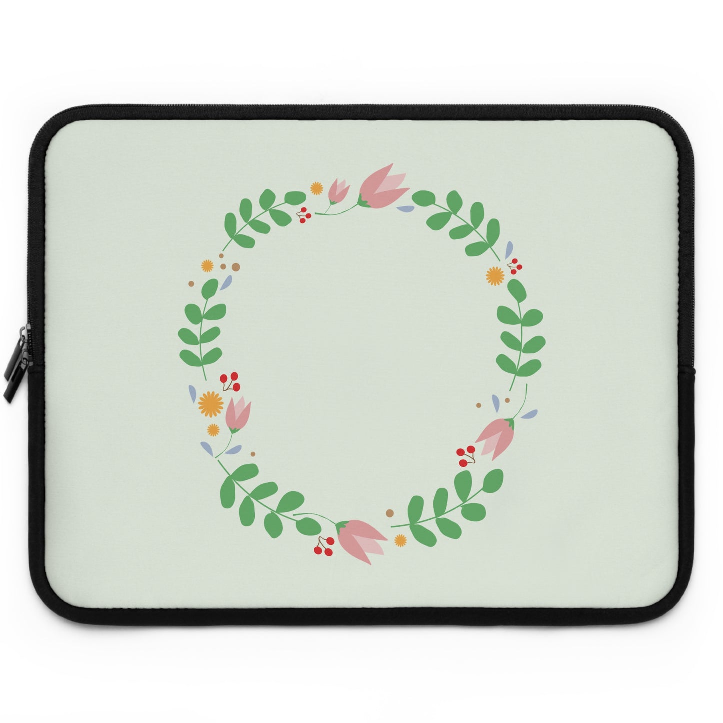 Floral Frame Delight | Elegant Decorative Flower Laptop Sleeve