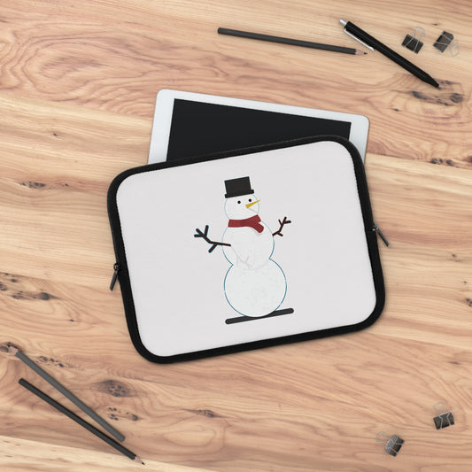 Holiday Snowman Cheer | Fun Christmas Snowman Laptop Sleeve