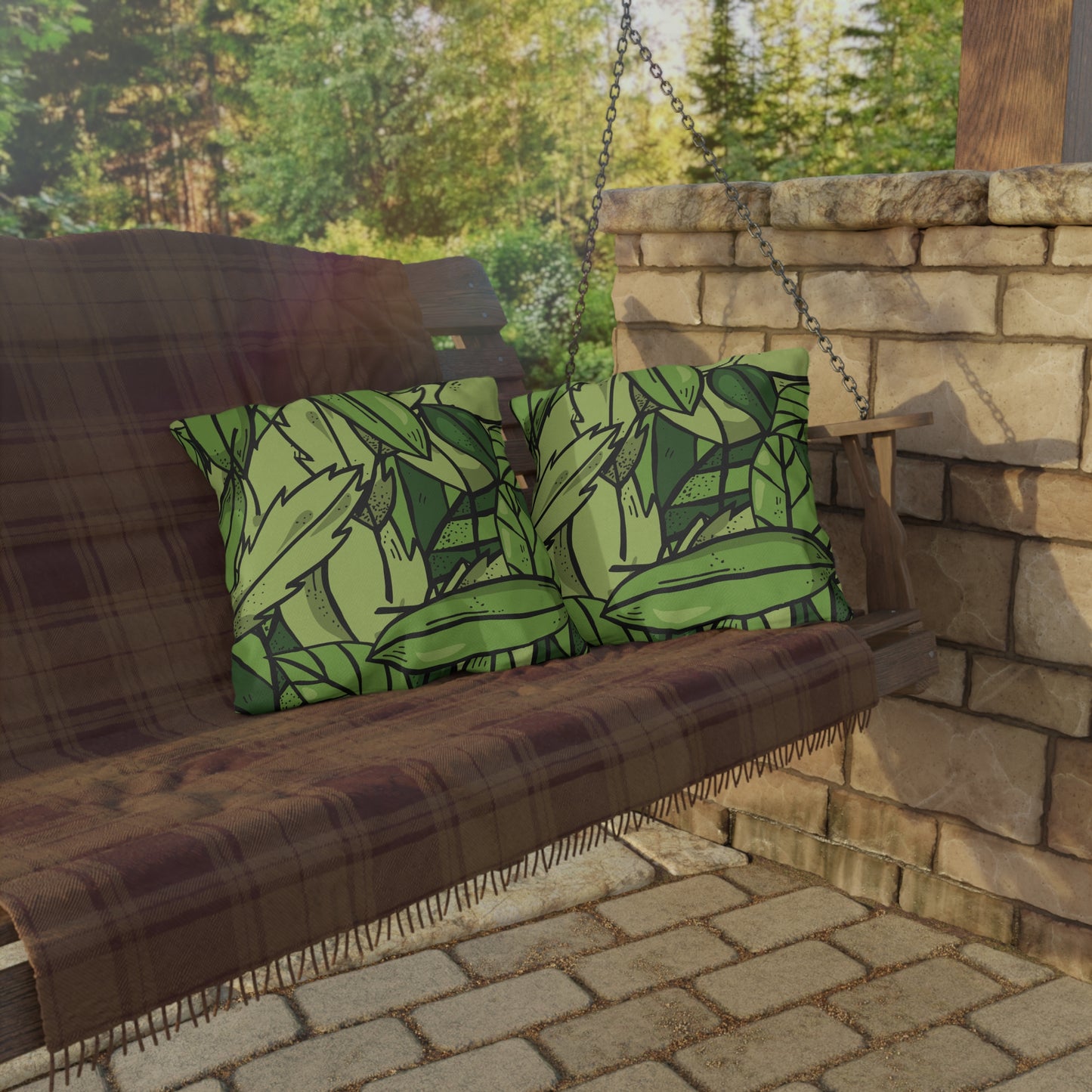 Outdoor Decorative Pillow | Autumn Leaf Glow – Cozy Fall Vibes