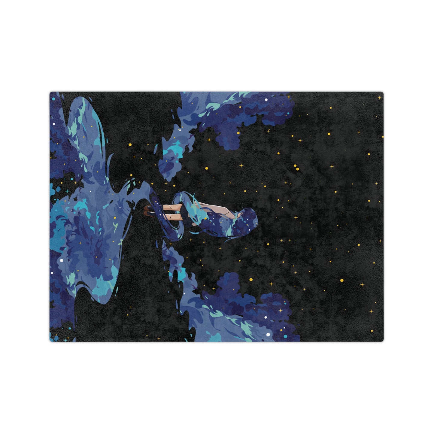 Premium Velveteen Microfiber Blanket | Girl Among the Stars