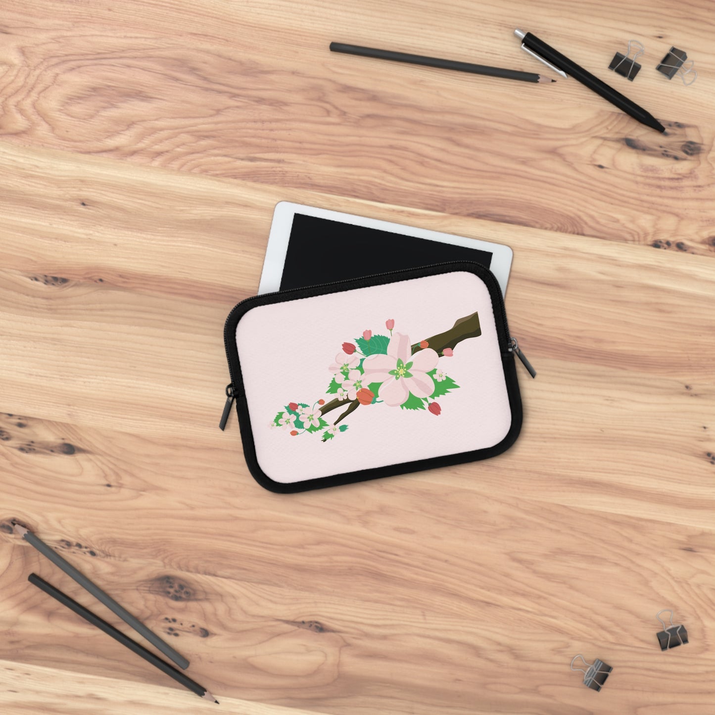 Blooming Peach Blossoms | Fun & Fresh Laptop Sleeve Full of Spring Vibes