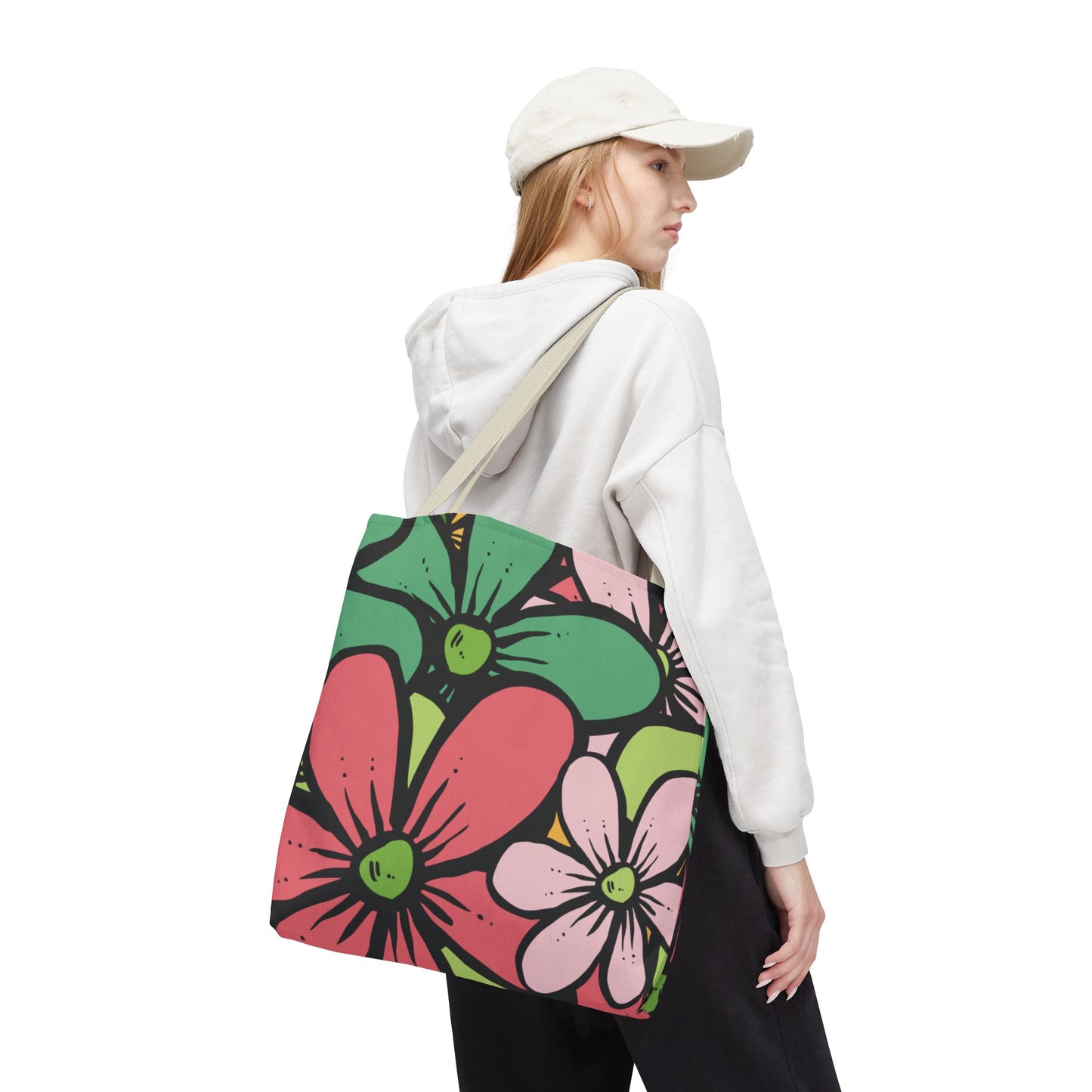 Colorful Floral Tote Bag | Bright, Playful & Stylish | Perfect for Everyday & Travel
