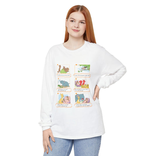 Premium Unisex Garment-Dyed Long Sleeve Tee | A Story of Kind Neighbors