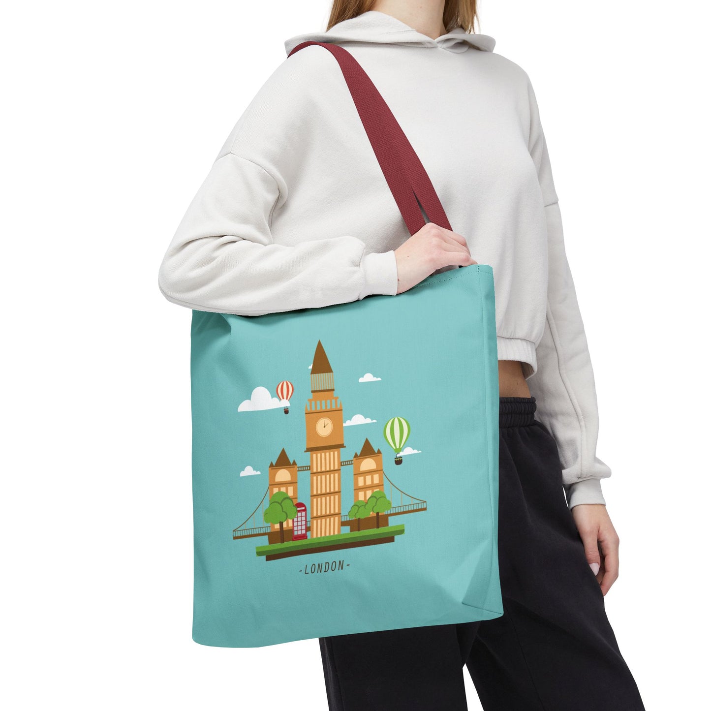 Timeless London Vibes | Artistic Tote Bag Inspired by British Landscape & Classic Clock
