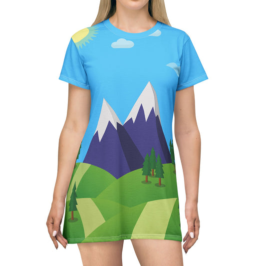 Sky Mountain Dream Dress | The Chill & Charming T-Shirt Dress For Every Mood