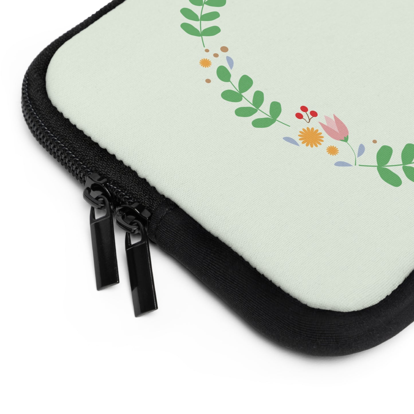 Floral Frame Delight | Elegant Decorative Flower Laptop Sleeve