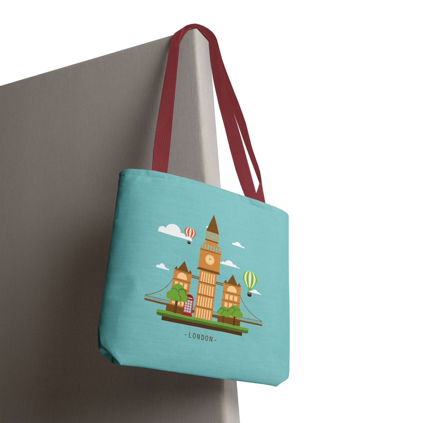 Timeless London Vibes | Artistic Tote Bag Inspired by British Landscape & Classic Clock