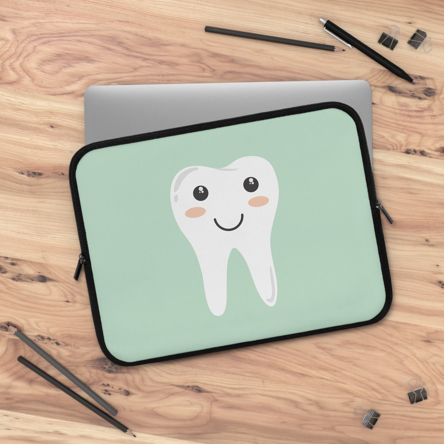 Cute Cartoon Tooth | Fun Laptop Sleeve for Creative Minds & Positive Smiles
