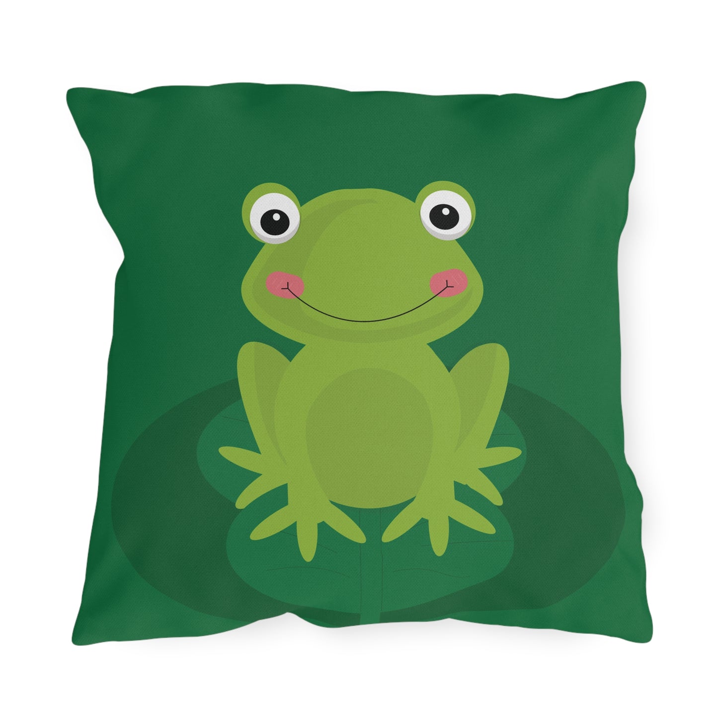 Green Frog Outdoor Pillow | Playful, Cute & Full of Personality