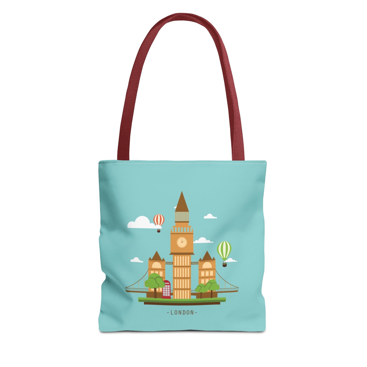 Timeless London Vibes | Artistic Tote Bag Inspired by British Landscape & Classic Clock