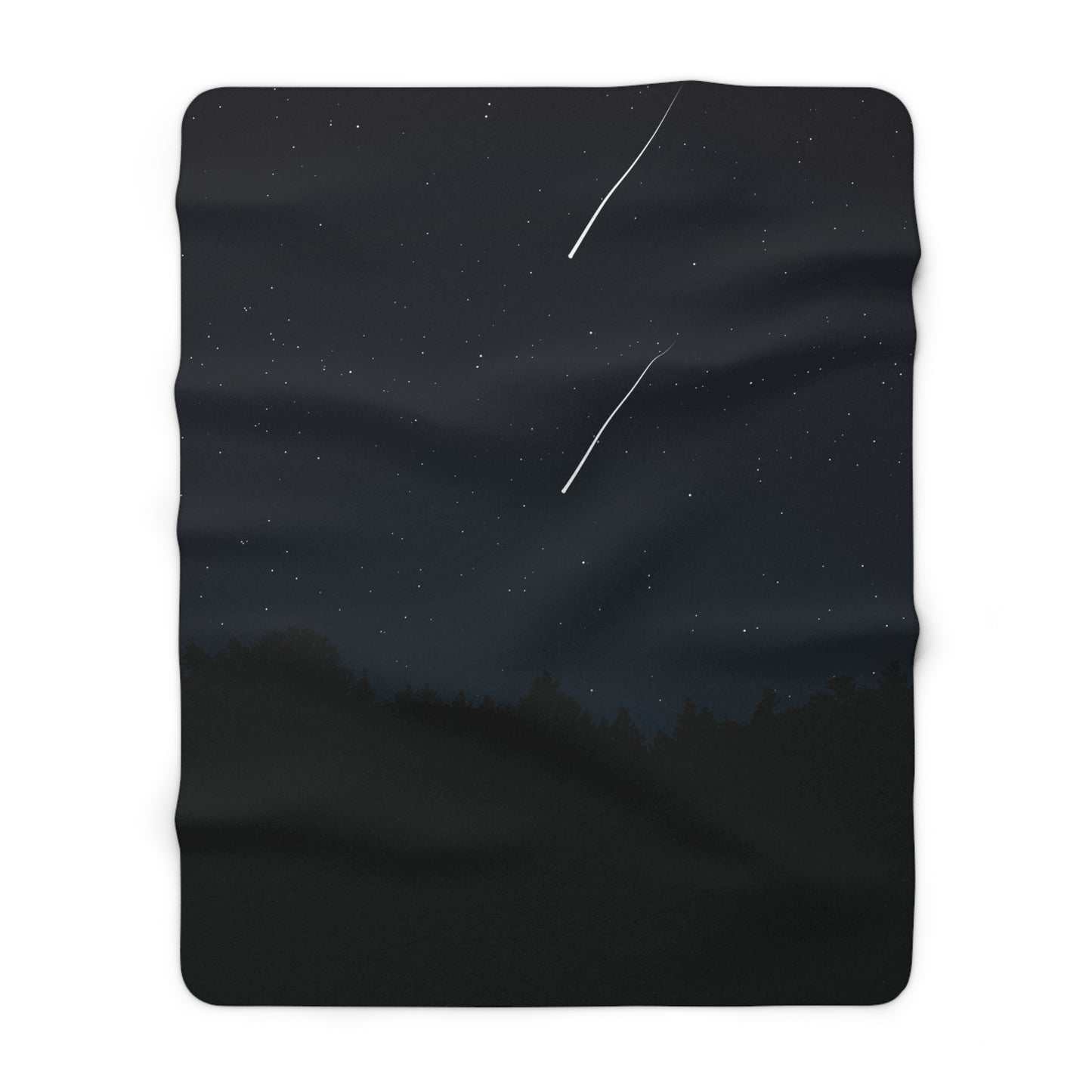 Luxury Sherpa Fleece Blanket | Shooting Stars & Midnight Dreams