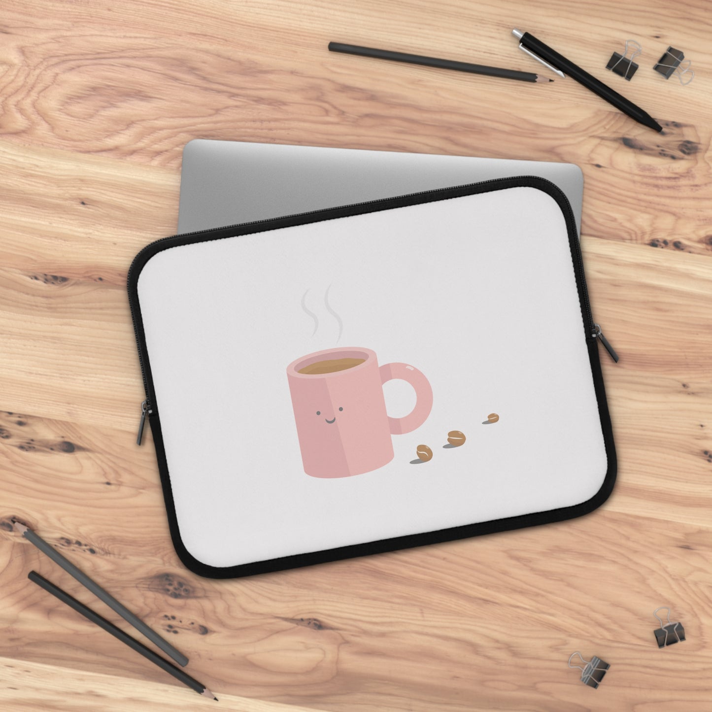Coffee Break Mood | Artistic Coffee Cup Laptop Sleeve