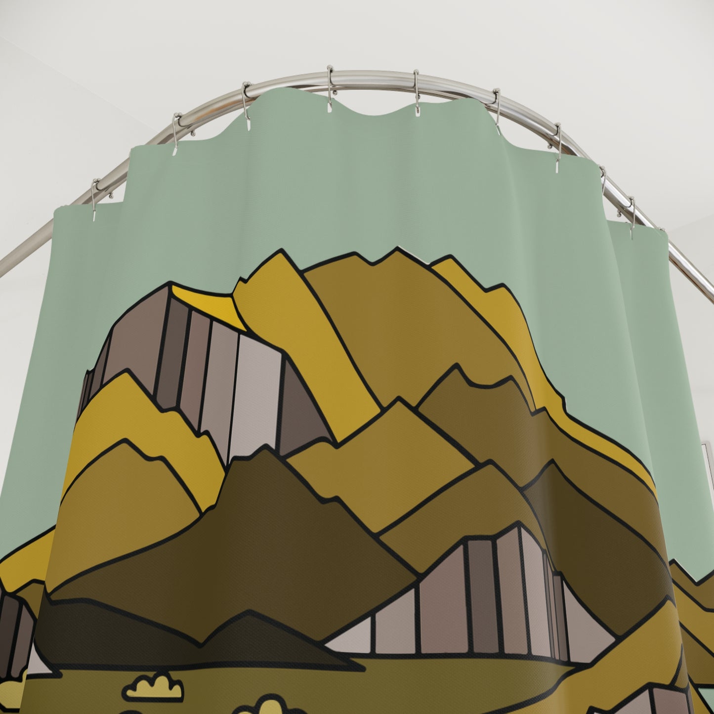 Wanderlust Escape View | Travel Landscape Inspired Shower Curtain